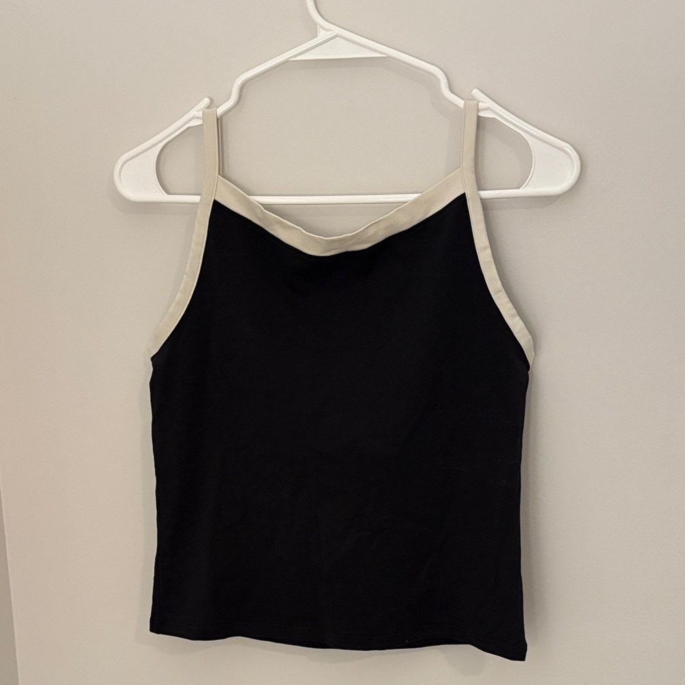 Lululemon Athletica Black and Cream Tank Top